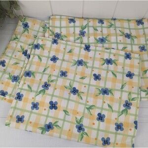 Pfaltzgraff Yellow Summer Breeze Valance Curtains Set of 3 Custom 29" w x 24" l